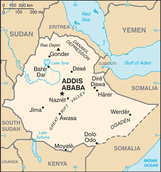 Ethiopia Natural Resources Map Ethiopia: Mining, Minerals And Fuel Resources